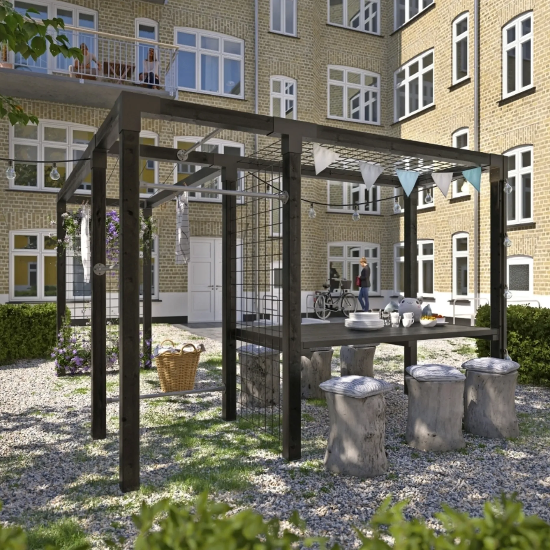 PLUS DAYLIFE STÅLESPALIER 3,9 + 1,9 M2
