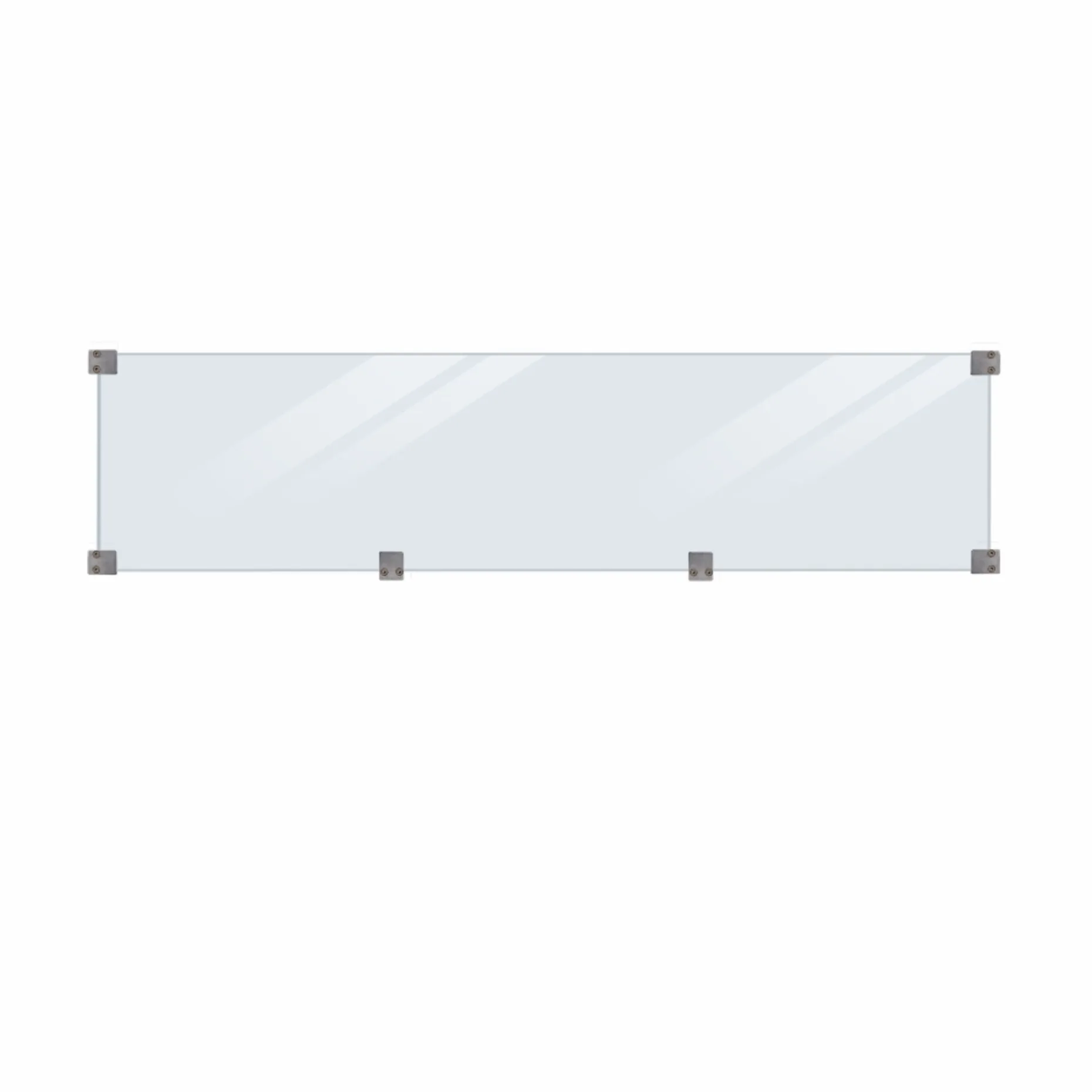 PLUS GLAS T/KLINK-/PLANKEHEGN TRYKIMPRÆGNERET KLAR 174 X 44.60 CM