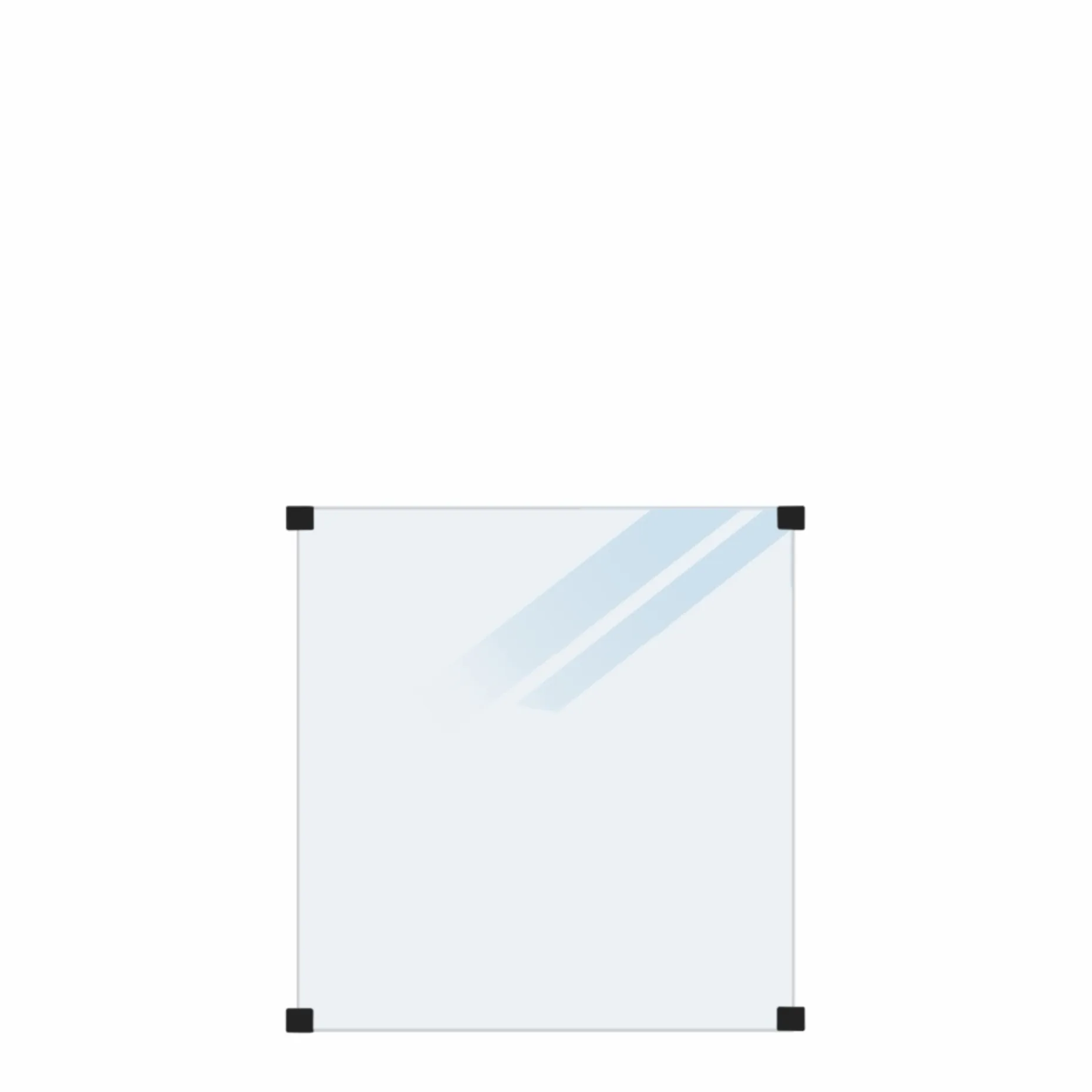 PLUS GLASHEGN LAMINERET FROSTED 90 X 91 X 90 X 0.80 CM