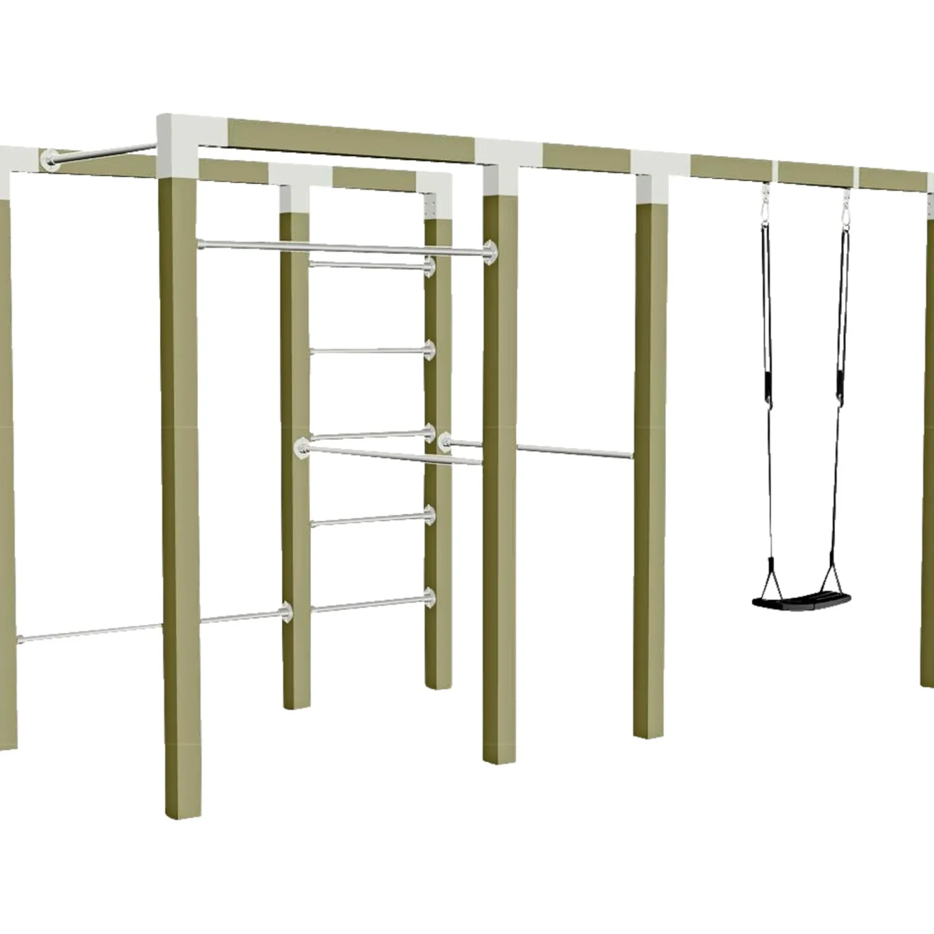 PLUS OUTDOOR FITNESSSTATIV 220 X 138 X 380 CM NATUR