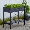 PLUS PÅ BEN PLANTEKASSE SORT 79 X 38 X 88 CM