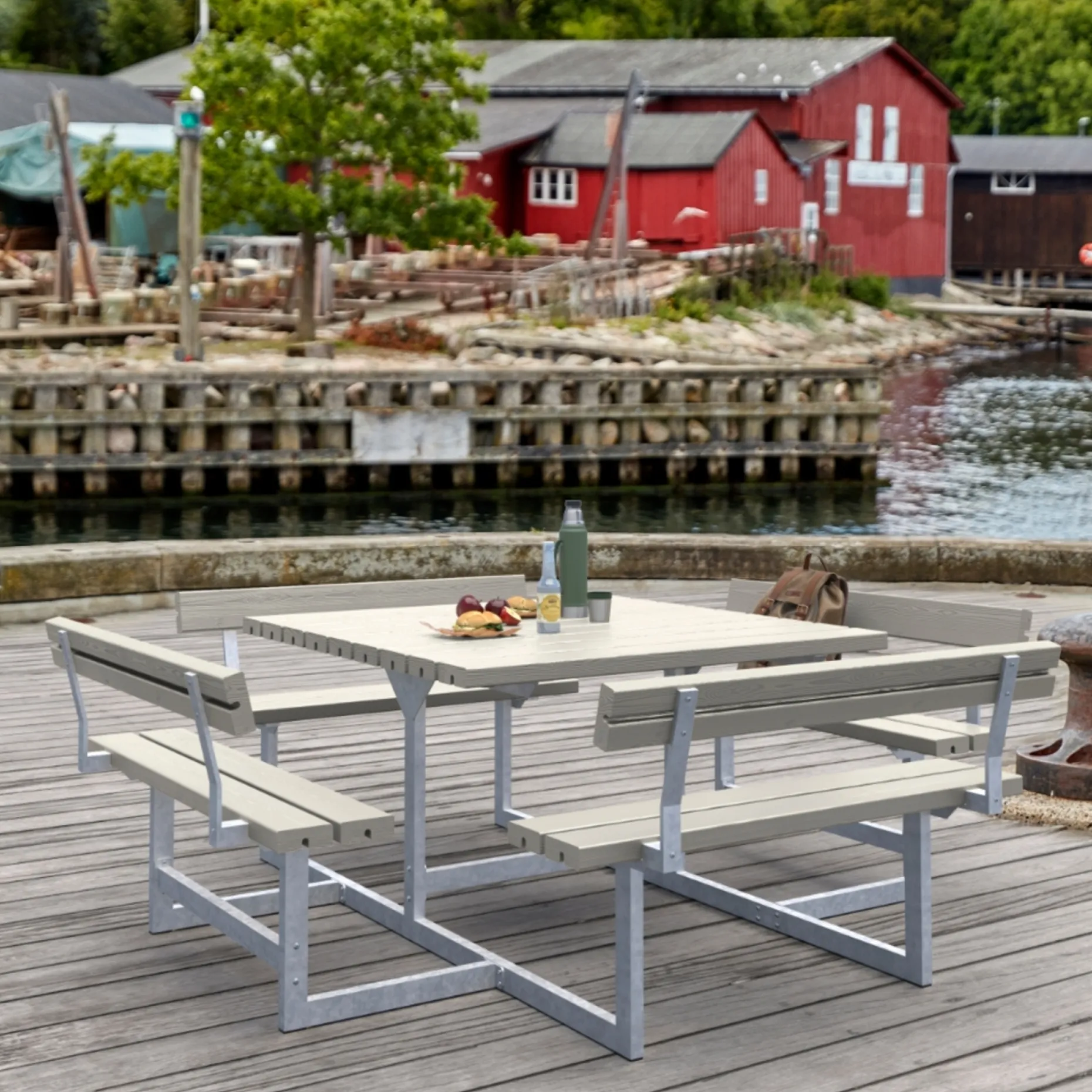 PLUS PICNIC BORDBÆNKESÆT GRÅBRUN