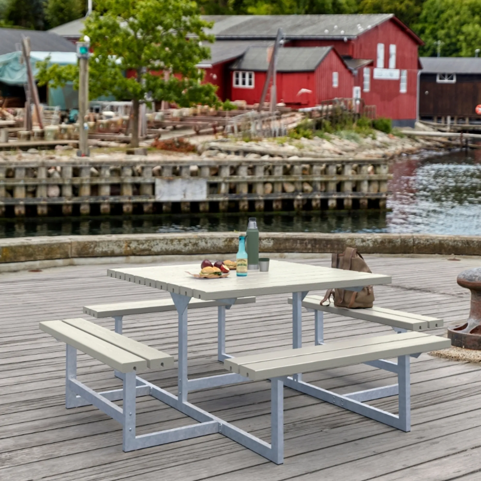 PLUS PICNIC BORDBÆNKESÆT GRÅBRUN