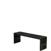 PLUS RUSTIK TRALLEBÆNK SORT 138 CM