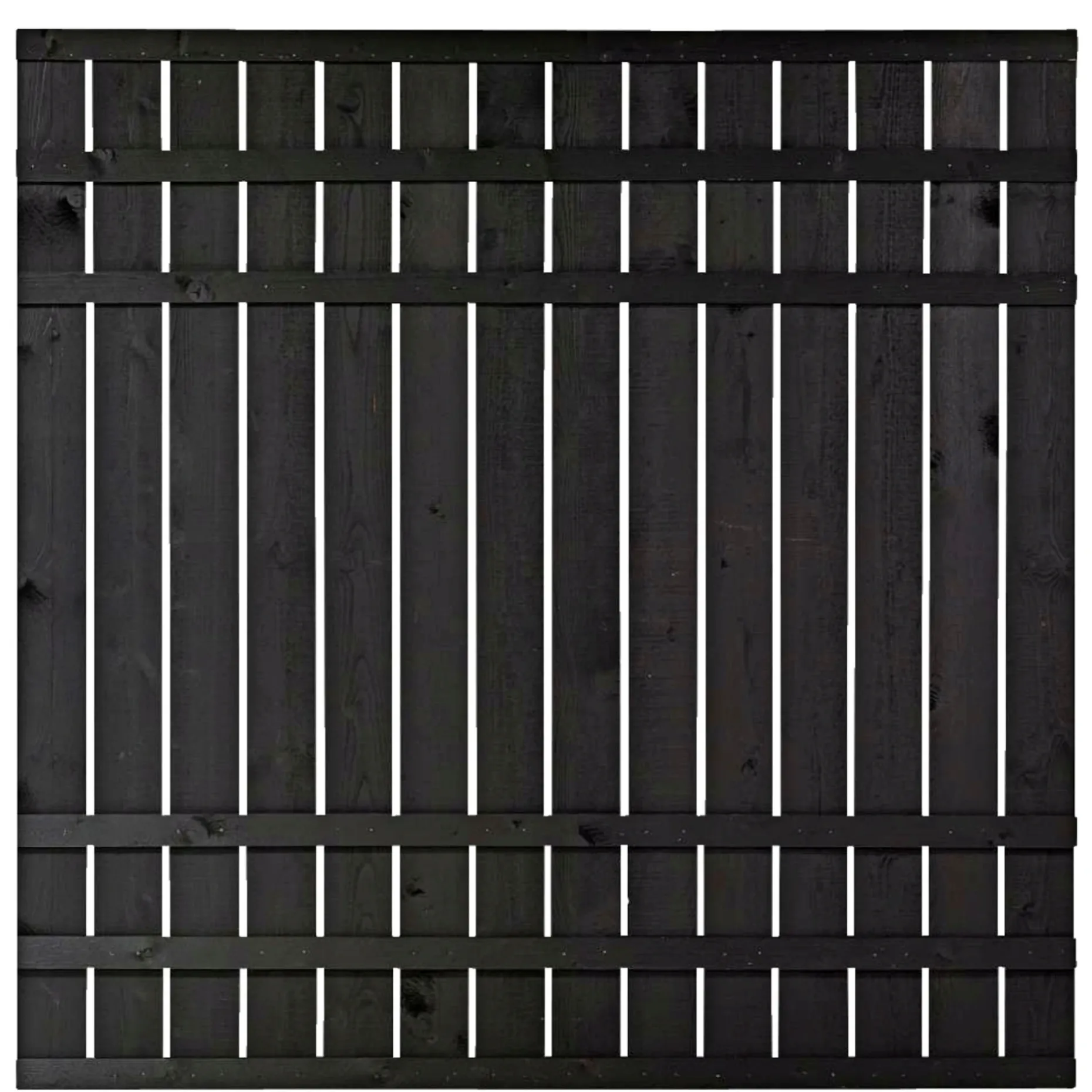 PLUS RUSTIK TRÆHEGN FUNGICIDBEHANDLET & GRUNDMALET 2 GANGE SORT 180 X 180 CM