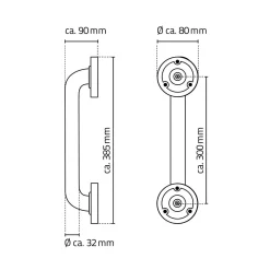 RIDDER ASSISTENT 30 CM, BØRSTET BADEKARSGREB
