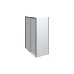 SCANBAD CLASSIC SKYDEDØR KROM/KLAR 140 X 200 X 80 CM