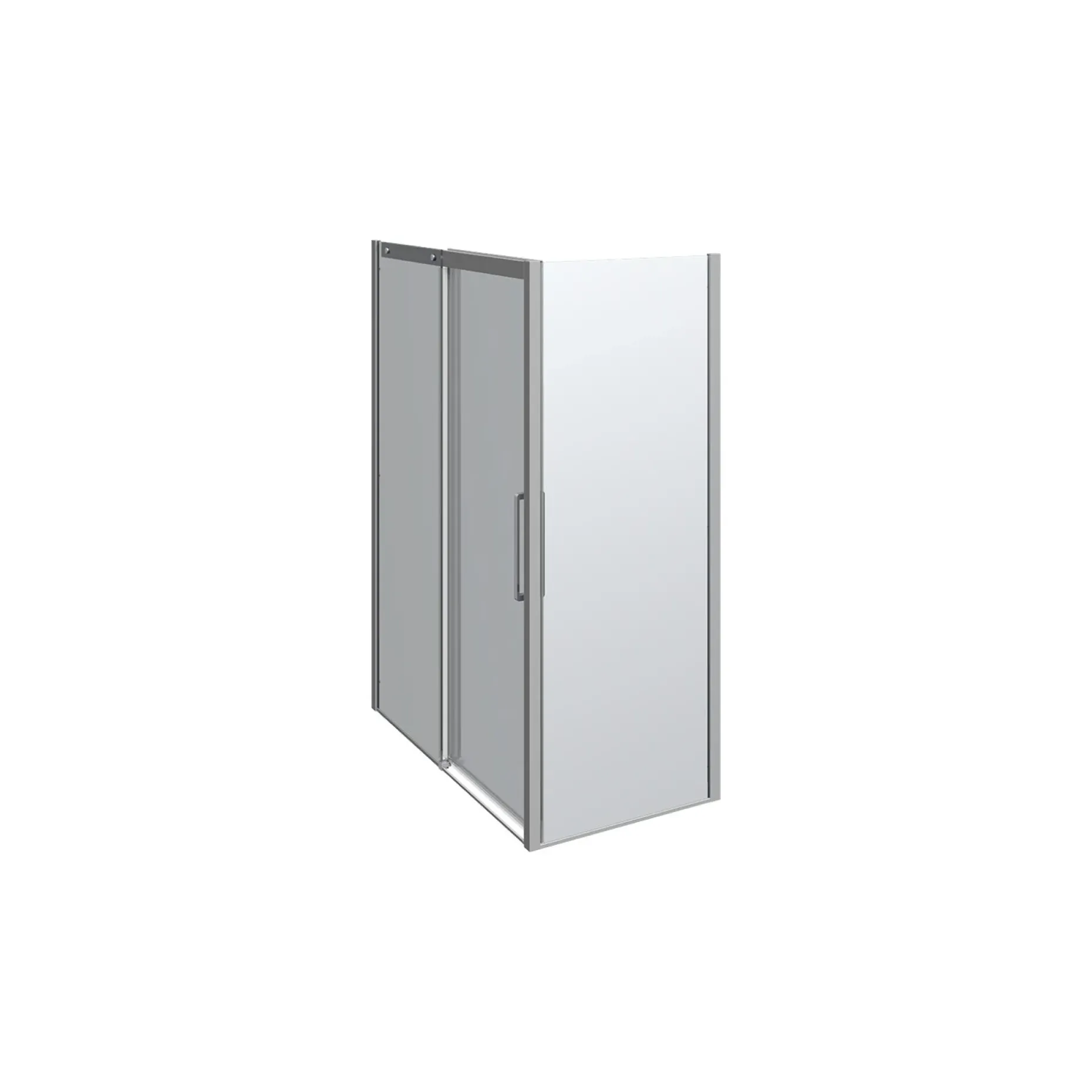 SCANBAD CLASSIC SKYDEDØR KROM/KLAR 140 X 200 X 80 CM
