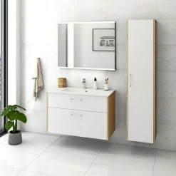 SCANBAD DELTA PANORAMA SPEJL M/ LYS MED LYSSTYRING 80 X 80 CM SPEJLGLAS