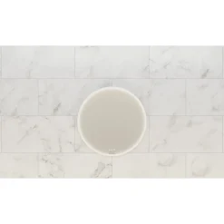 SCANBAD DELTA RAMMESPEJL MED LYSSTYRING Ø75 CM HVID