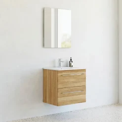 SCANBAD DINA INKL. SELECT SPEJL BADMØBEL VARM EG 2 SKUFFER 61 CM