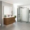 SCANBAD FLEXI D71-01, SORT PROFIL, 1 STK. FAST BRUSEVÆG KLAR GLAS 69 CM
