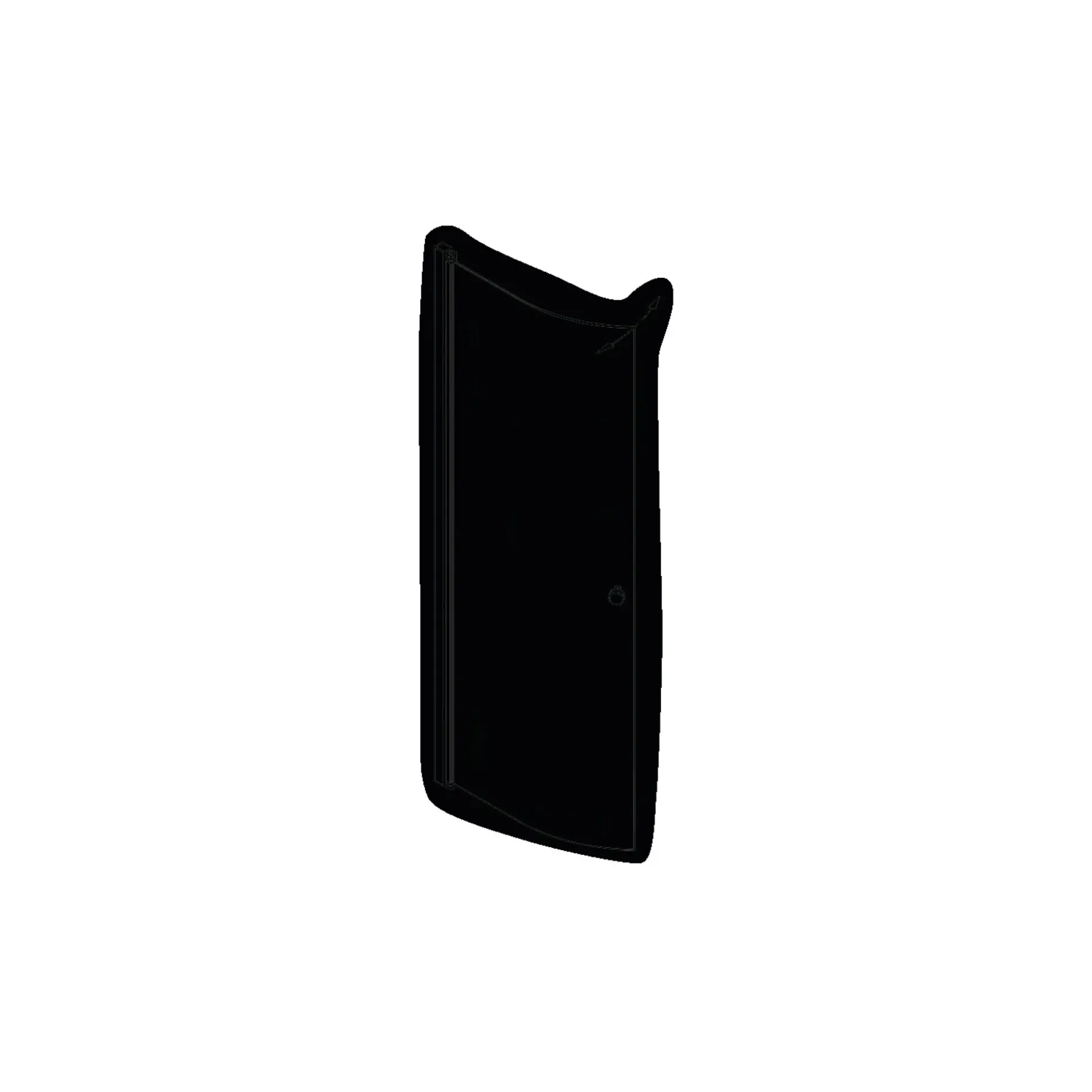 SCANBAD FLEXI MAT ALU PROFIL, 1 STK. BRUSEDØR 64 CM KLART GLAS