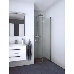 SCANBAD FLEXI MAT ALU PROFIL, 1 STK. FOLDEDØR KLAR GLAS 89 CM
