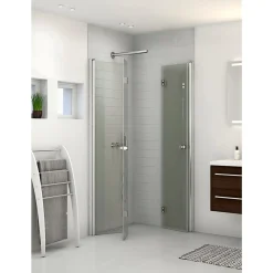 SCANBAD FLEXI MAT ALU PROFIL, 1 STK. FOLDEDØR KLAR GLAS 79 CM