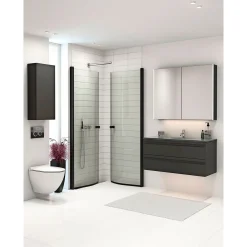 SCANBAD FLEXI SORT PROFIL, 1 STK. BRUSEDØR 74 CM KLART GLAS