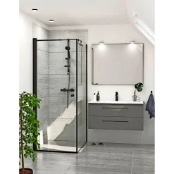 SCANBAD FLEXI SORT PROFIL, 1 STK. BRUSEDØR KLAR GLAS 89 CM