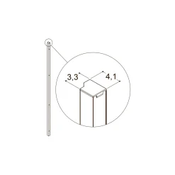SCANBAD MATCH TIL A, B OG C VÆGPROFIL 4 CM