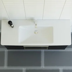 SCANBAD MULTO LOTTO XL BADMØBEL SORT MED METALSKUFFER 125 CM