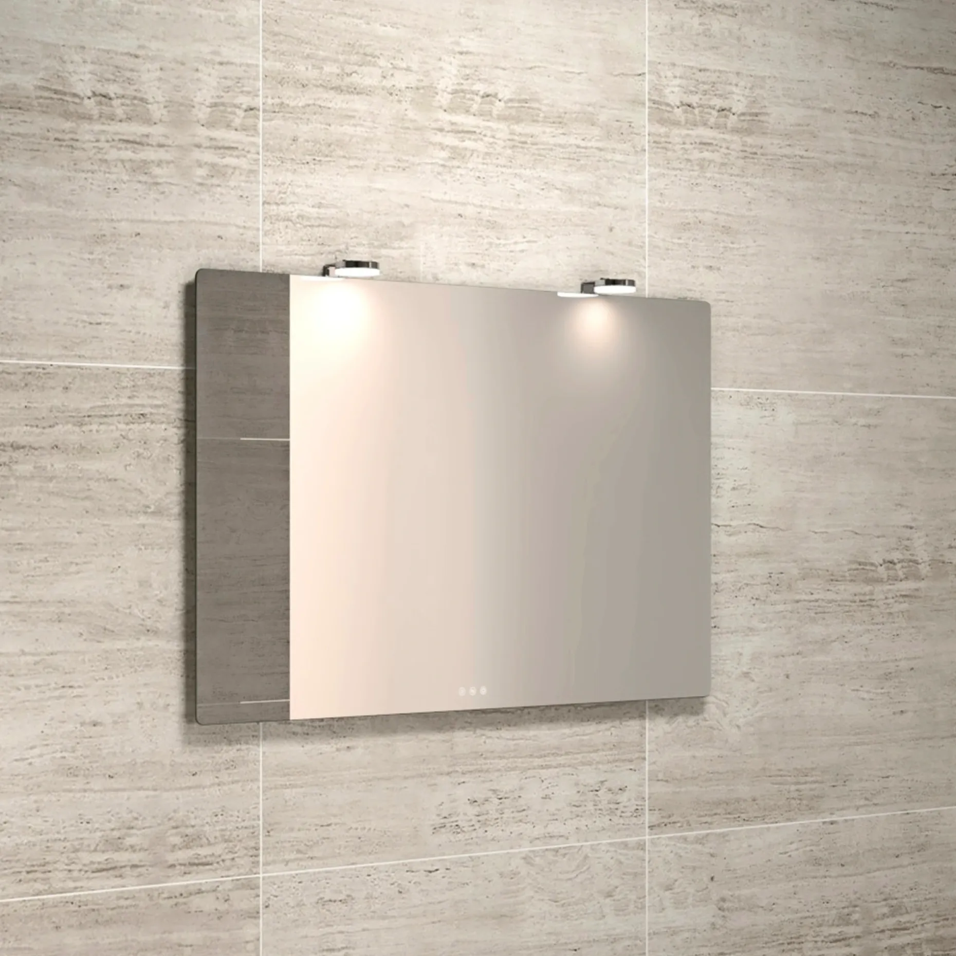 SCANBAD MULTO SPEJL M/ LYS MED LYSSTYRING 120 X 80 CM
