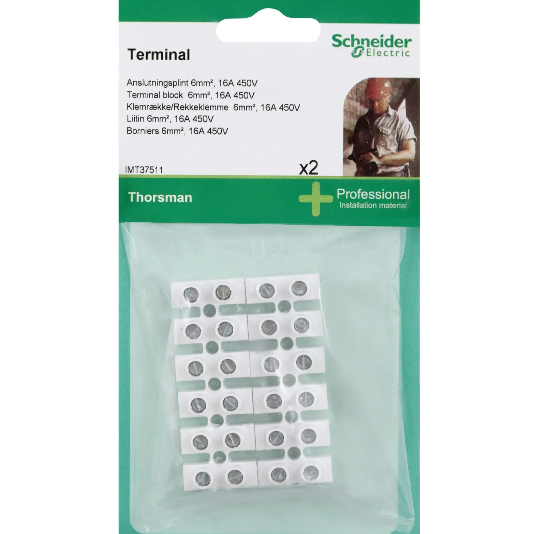 SCHNEIDER ELECTRIC 2X6 POL SAMLEMUFFE 4MM