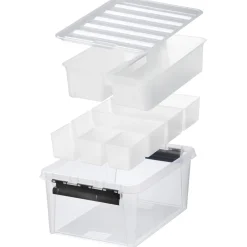SMARTSTORE CLASSIC OPBEVARINGSKASSE M LÅG + INDSATS TRANSPARENT 14 L