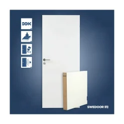 SWEDOOR ADVANCE-LINE STABLE GLAT MASSIV DØR HVID 9X21