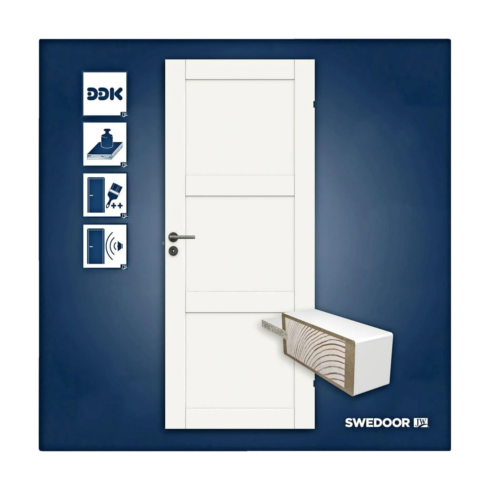 SWEDOOR ADVANCE-LINE UNIQUE FORMPRESSET MASSIV DØR 9X21