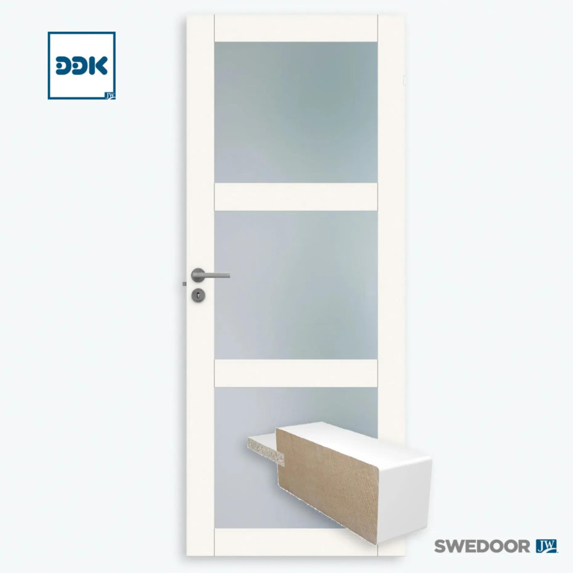 SWEDOOR CLEVER-LINE PURITY GW3L GLASDØR 9X21