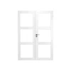 SWEDOOR CLEVER-LINE PURITY GW3L DOBBELT GLASDØR INKL. KARMSÆT 128 MM 15X21