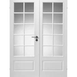 SWEDOOR CLEVER-LINE STYLE SP10 DOBBELT GLASDØR INKL. KARMSÆT 128 MM 17X21