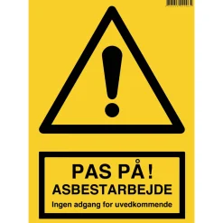 SYDVESTA ASBEST ADVARSELSSKILT