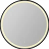 VASSO CAVO RUNDT SPEJL MED LED-LYS Ø80 CM MAT SORT