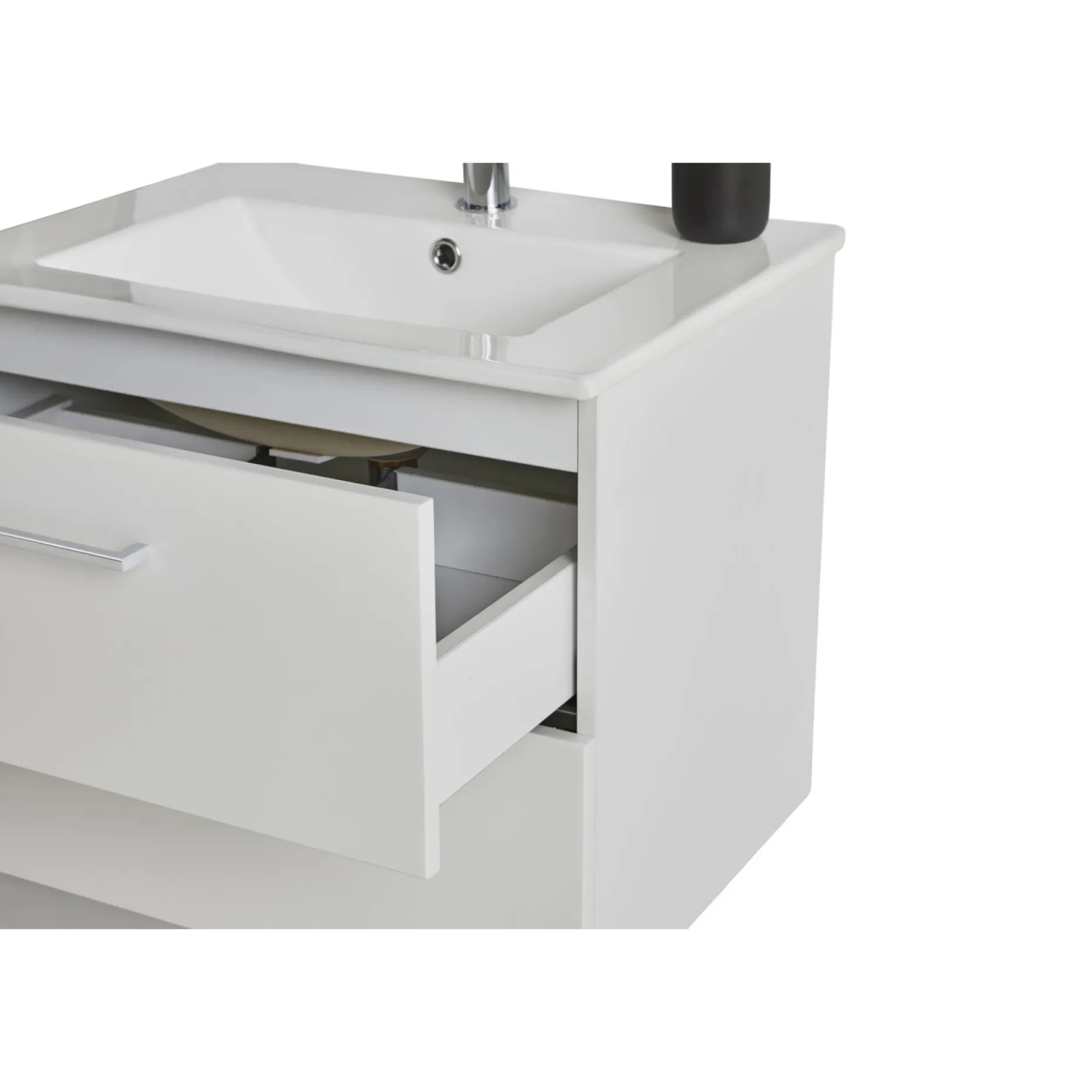 VASSO MILANO SOFTCLOSE BADMØBEL HVID 2 SKUFFER 80 CM