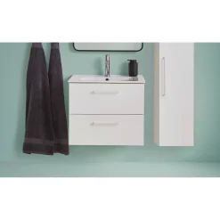 VASSO MILANO SOFTCLOSE BADMØBEL HVID 2 SKUFFER 60 CM