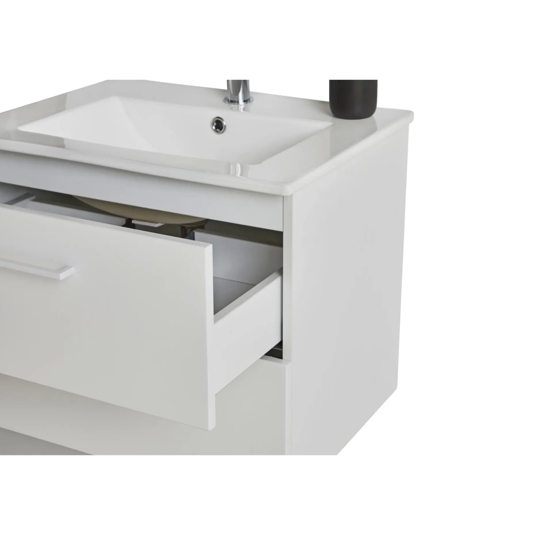 VASSO MILANO SOFTCLOSE BADMØBEL HVID 2 SKUFFER 60 CM