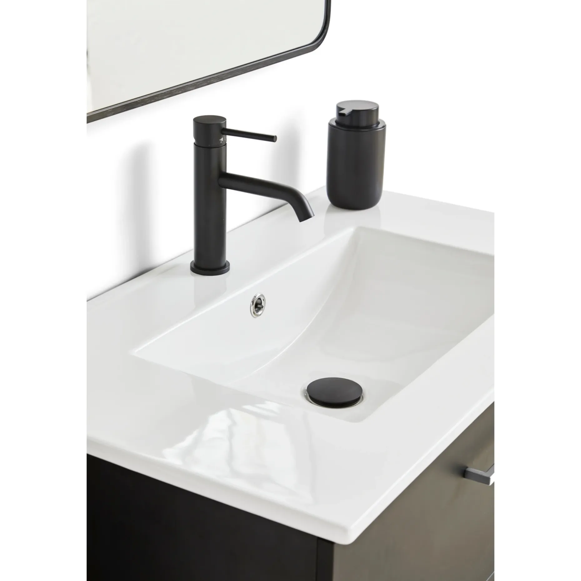 VASSO MILANO SOFTCLOSE BADMØBEL SORT 2 SKUFFER 80 CM