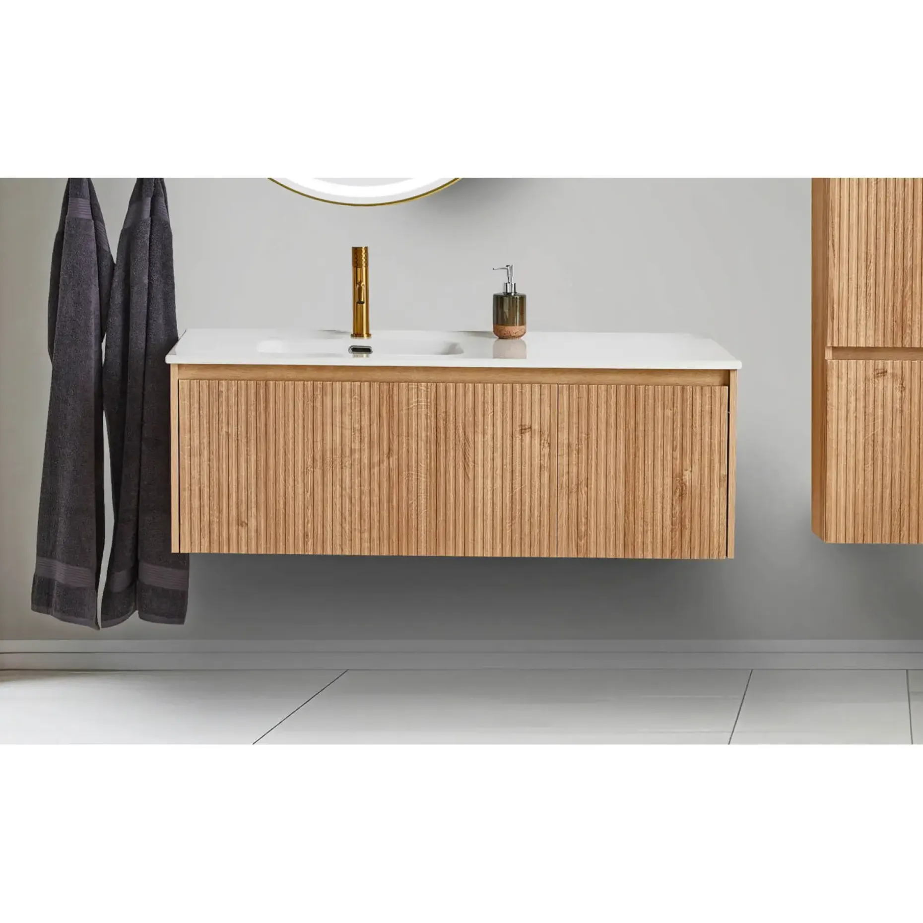 VASSO ROMA SOFTCLOSE BADMØBEL VARM EG 2 SKUFFER 120 CM