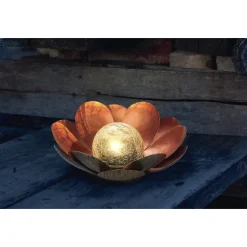 VELI LINE LOTUS SOLCELLE LAMPE METAL 10 CM