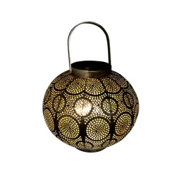 VELI LINE MARRAKECH SOLCELLE LANTERNE KOBBERFARVET 23 CM