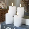 VELI LINE 4-PAK HVIDE Ø6,5X10 CM LED BLOKLYS