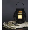 VELI LINE RATTAN FLAME SOLCELLE LANTERNE BRUN 16 CM
