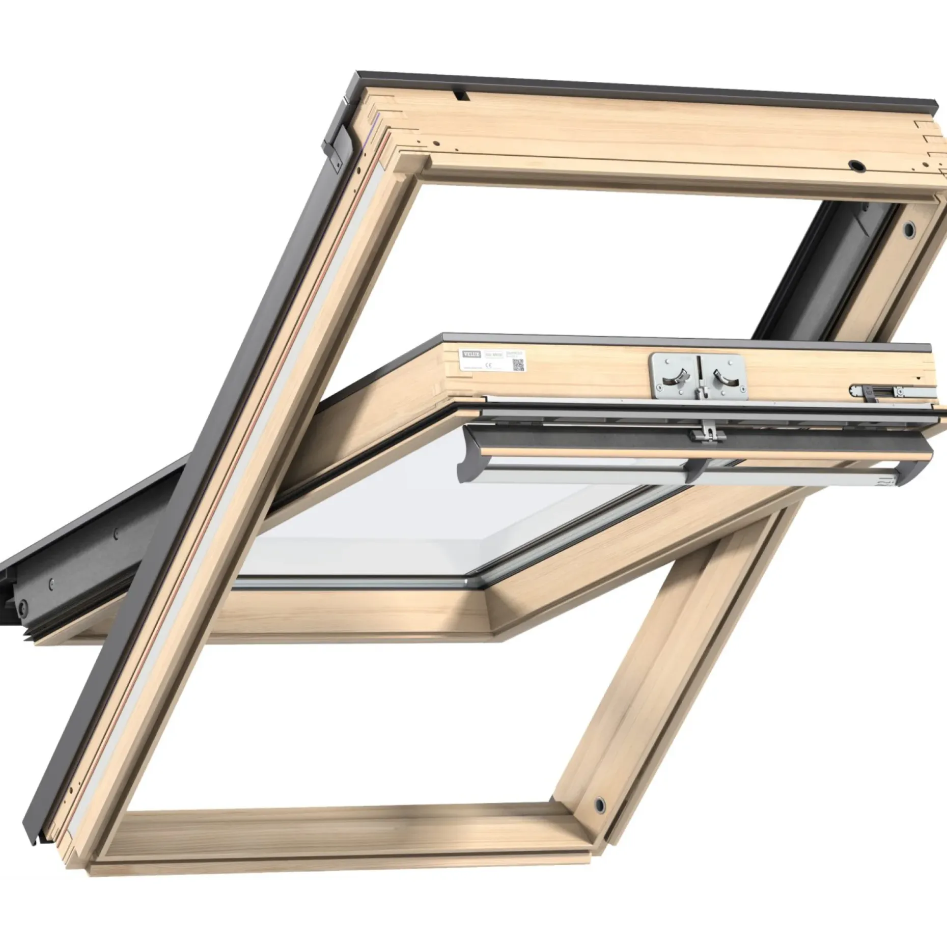 VELUX INTEGRA ELEKTRISK VIPPEVINDUE KLARLAKERET TRÆ 78 X 140 CM GGL MK08 206821