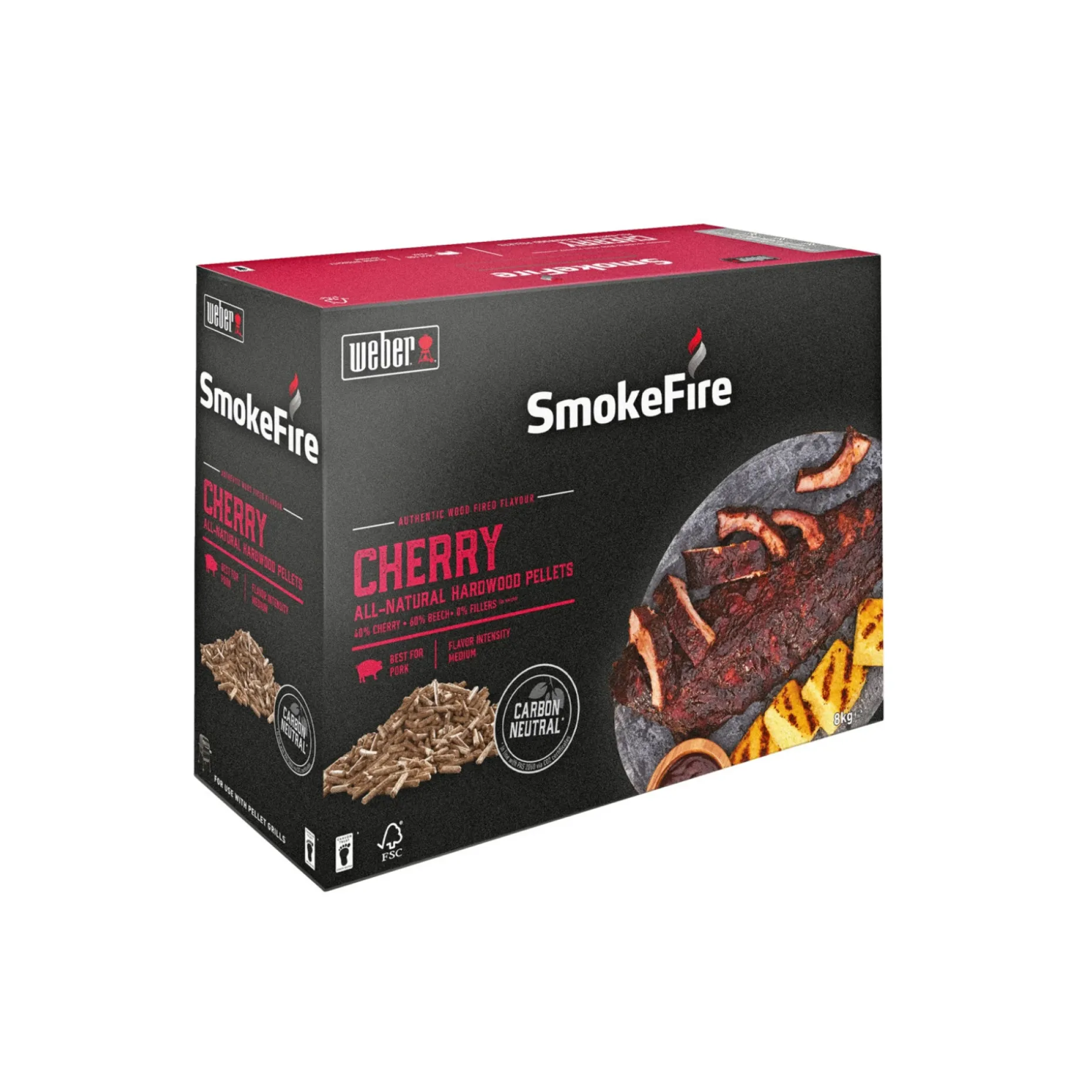 WEBER SMOKEFIRE KIRSEBÆR TRÆPILLER TIL GRILL 8 KG