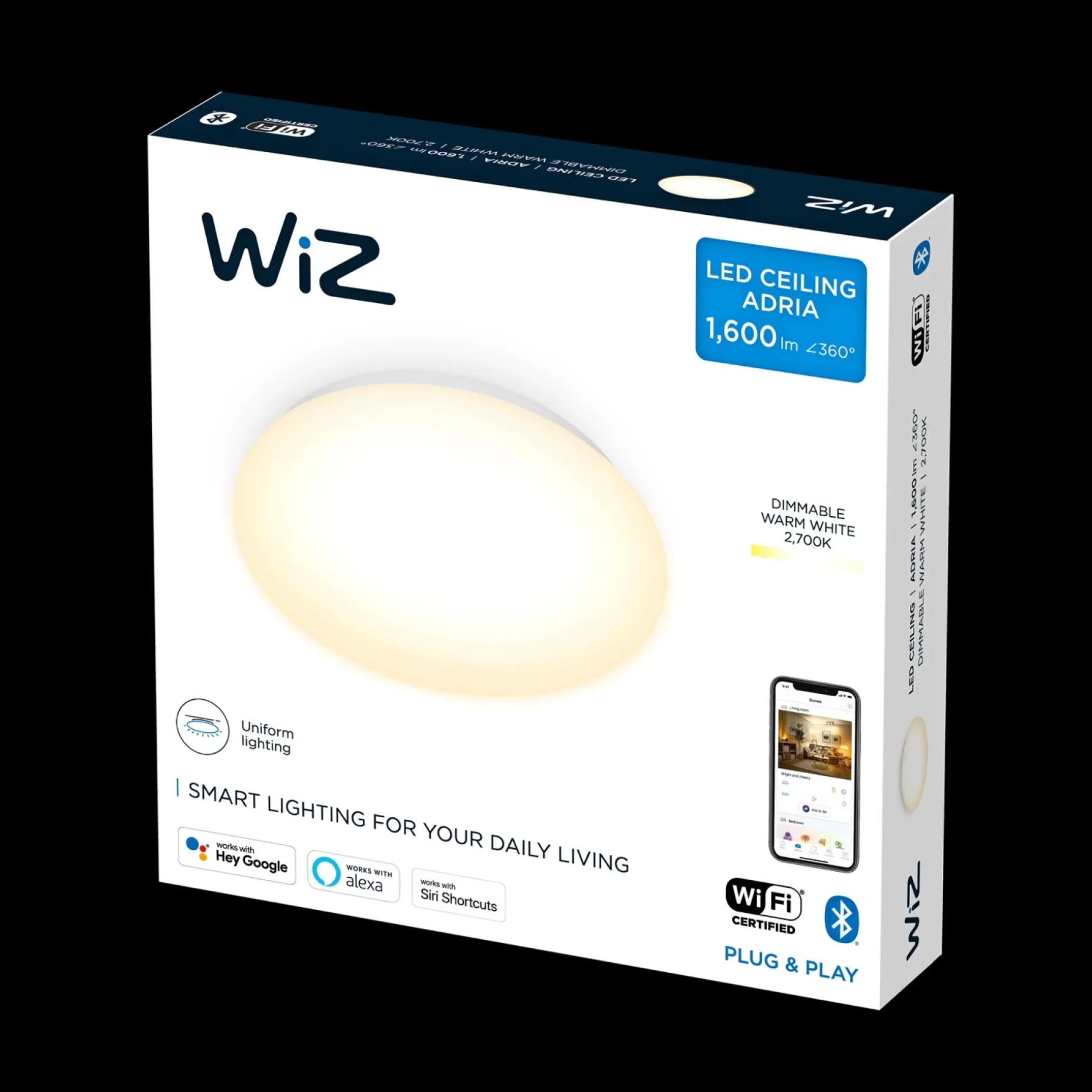 WIZ ADRIA PLAFOND HVID 352 MM