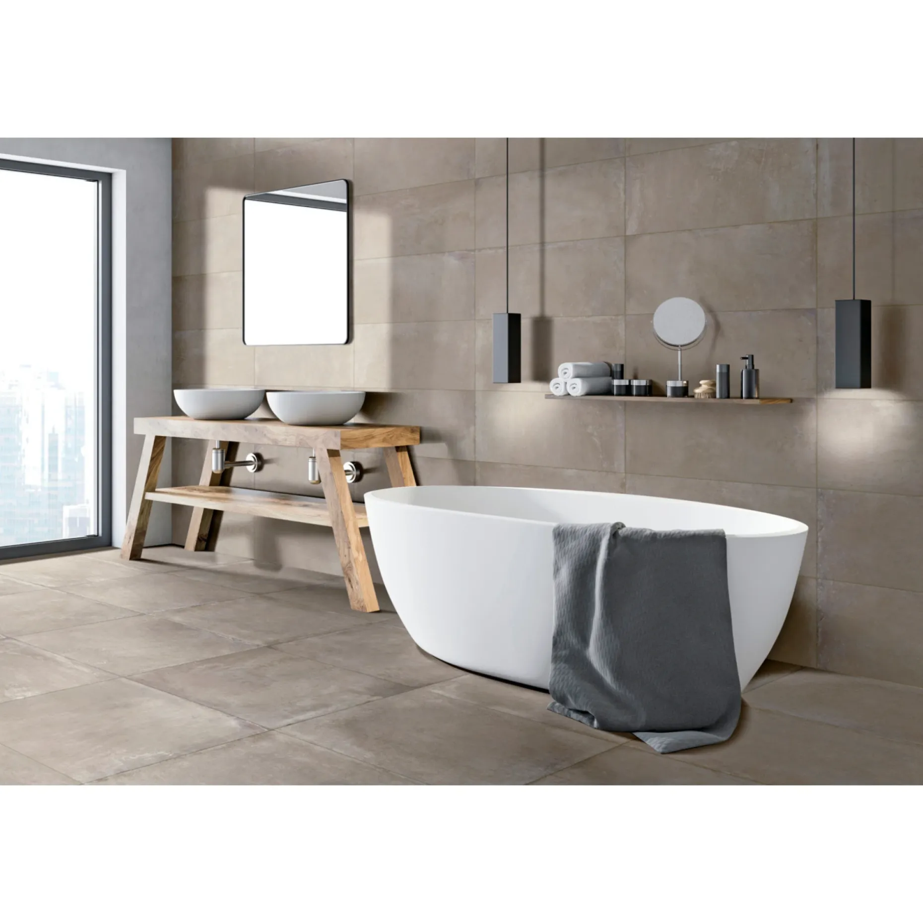 XL-BYG GARE SAND GULVFLISE 81X81 BEIGE