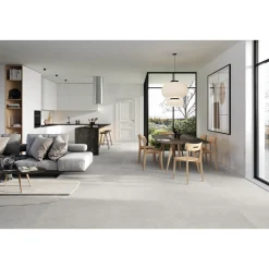XL-BYG LAGOM WHITE SOKKELFLISE 7X60 LYS GRÅ
