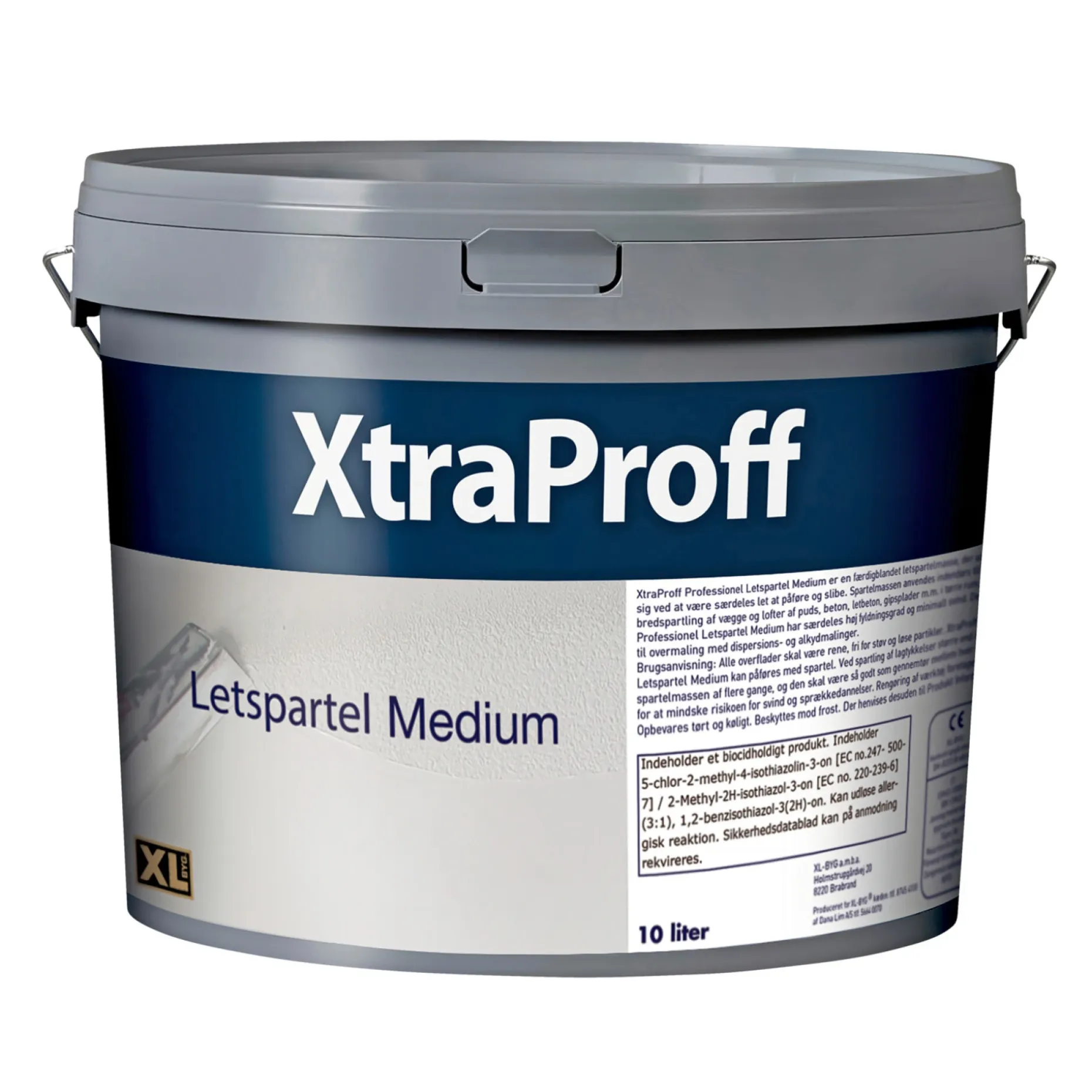 XTRAPROFF MEDIUM SPARTELMASSE 10 L LYSEGRÅ